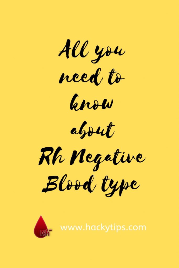 if you have a negative blood type are you rh negative