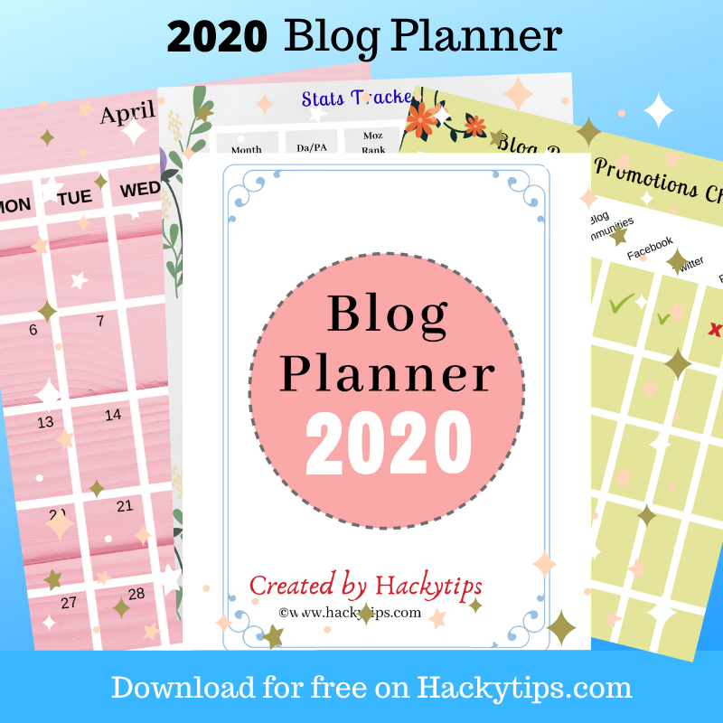 Download Free Blog Planner